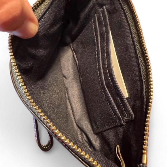 Coach Signature CM Leather Corner Zip Wristlet IMGRN NEW - Picture 6 of 7